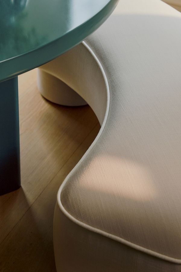 Slide View: 2: Modella Performance Linen Curved Bench