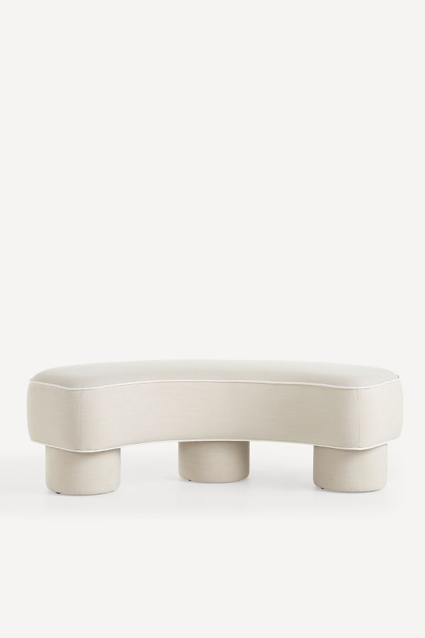 Slide View: 1: Modella Performance Linen Curved Bench