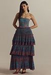 Thumbnail View 3: Hutch Strapless Multi Tiered Floral Tulle Maxi Dress