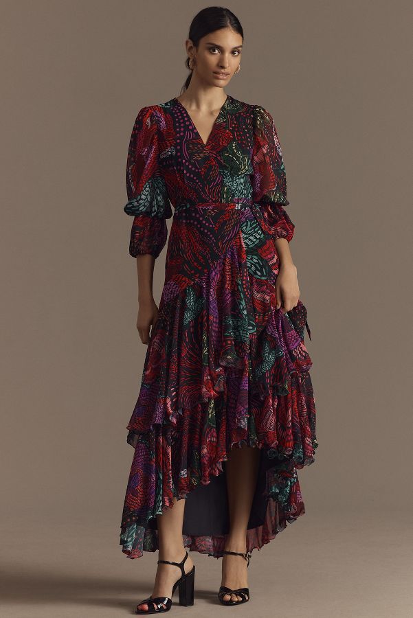 Slide View: 1: Hutch Carlotta High-Low Wrap Dress