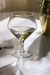 Slide View: 1: Viski Raye Angled Crystal Gin & Tonic Glasses, Set of 2