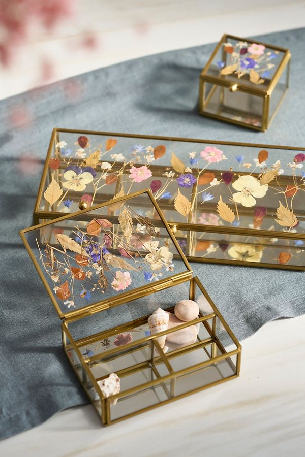 Slide View: 1: Pressed Floral Box