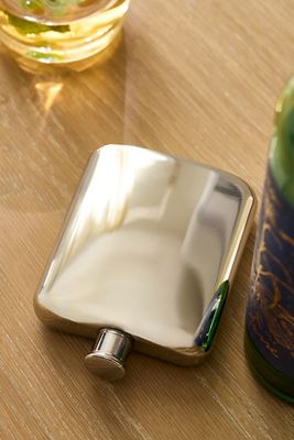 Viski Harrison Silver Stainless Steel Flask