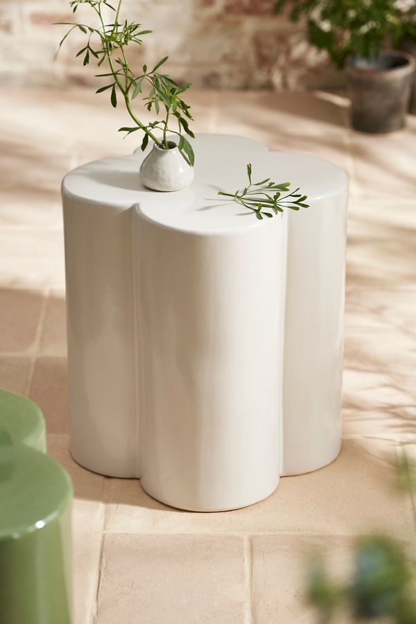 Slide View: 1: Clover Ceramic Stool