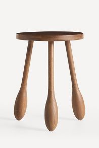 Slide View: 2: LALA Reimagined Sculptural Oak Side Table