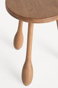 Slide View: 3: LALA Reimagined Sculptural Oak Side Table