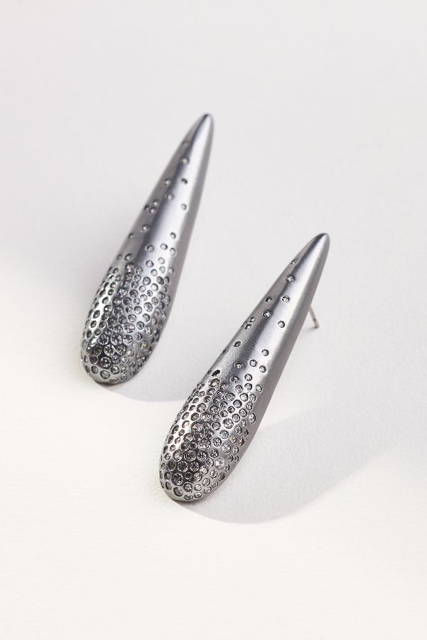 Slide View: 1: Pavé Triangle Drop Earrings