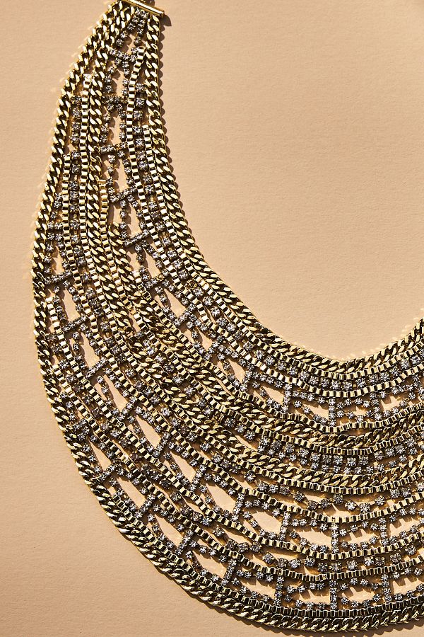 Slide View: 2: Dressed Up Sparkle Bib Necklace