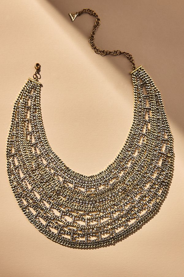 Slide View: 1: Dressed Up Sparkle Bib Necklace