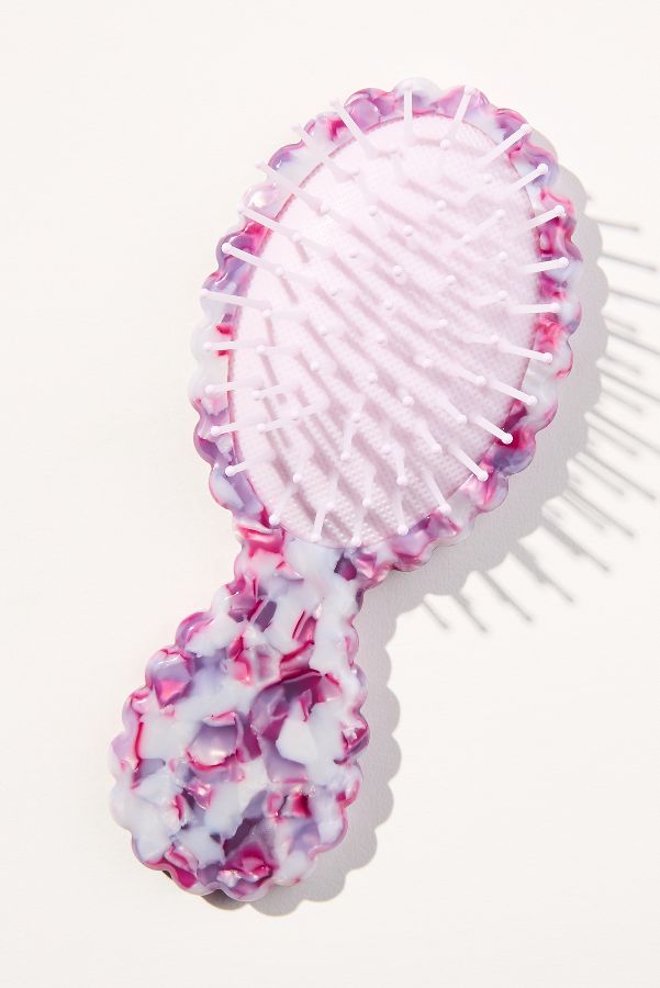 Slide View: 2: Scallop-Edge Mini Hair Brush