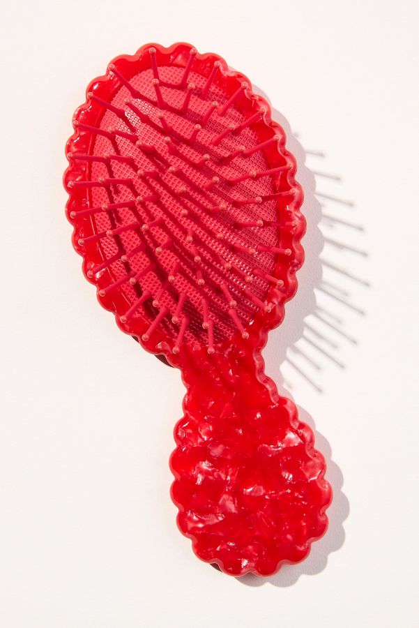 Slide View: 1: Scallop-Edge Mini Hair Brush