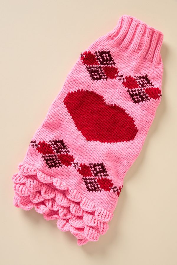 Slide View: 4: Valentine's Day Heart Pet Sweater