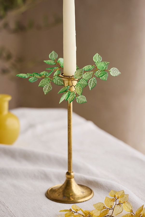 Slide View: 1: Leaves Candle Cuff