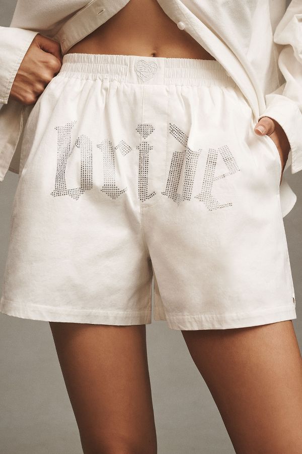 Slide View: 1: BRIDEMERCH Bride Rhinestone Boxer Shorts