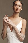 Thumbnail View 1: BHLDN Solid Ruched Tulle Gloves