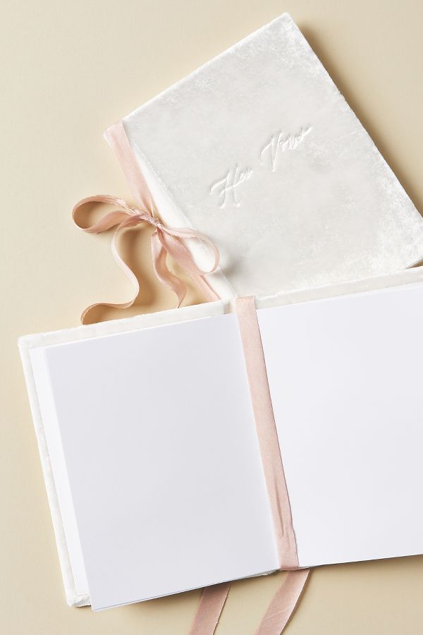 Slide View: 2: ClaireMagnolia Velvet Vow Booklet Set