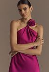 Thumbnail View 3: Liv Foster Clara One-Shoulder Rosette Satin A-Line Maxi Dress