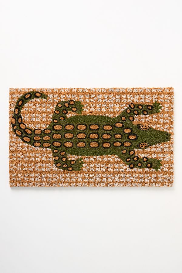 Slide View: 1: Alligator Coir Printed Doormat