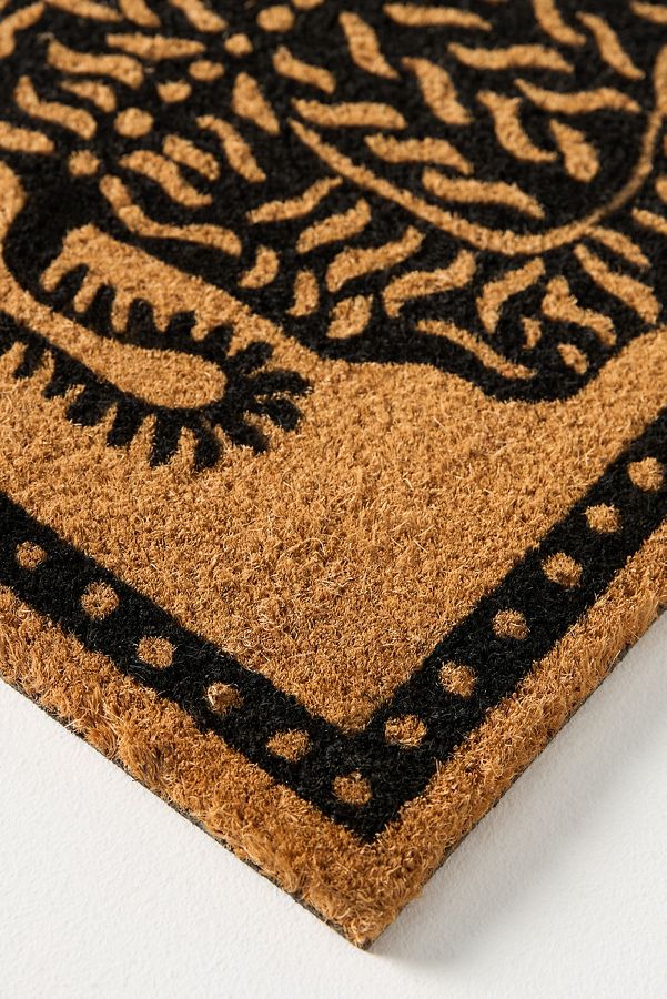 Slide View: 2: Tibetan Tiger Coir Printed Doormat