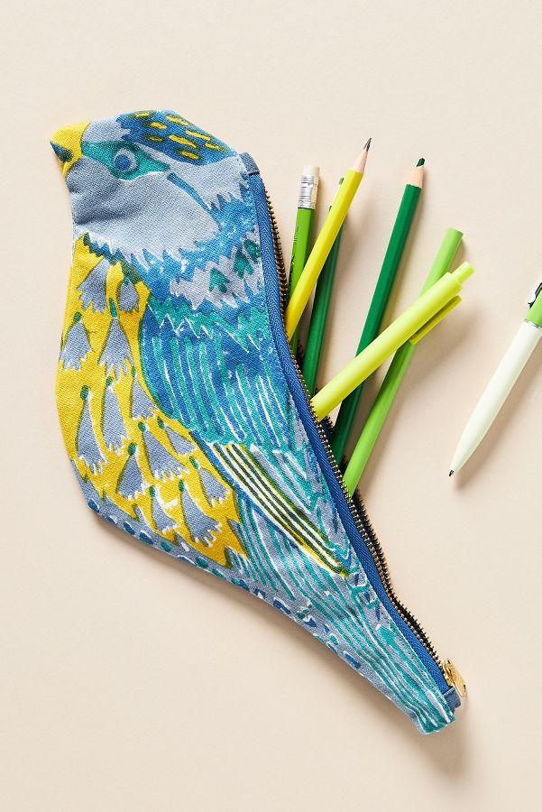 Slide View: 1: East End Press Bird Pencil Pouch