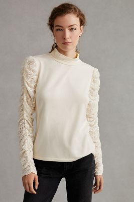 Design History Ruched Sleeve Blouse