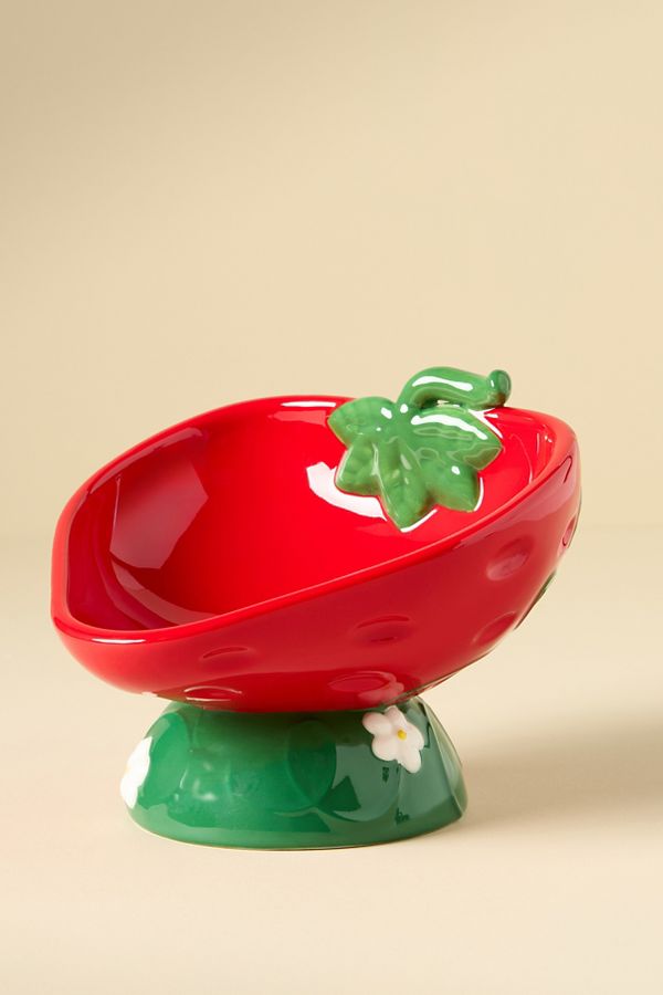 Slide View: 1: Anthropologie 3D Fruit Cat Food Bowl