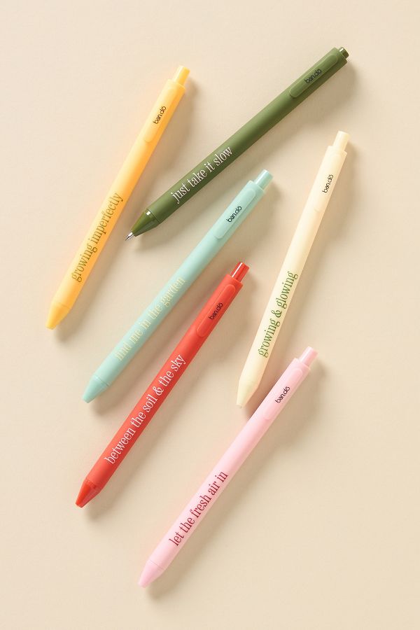 Slide View: 1: ban.do Gel Pens, Set of 6