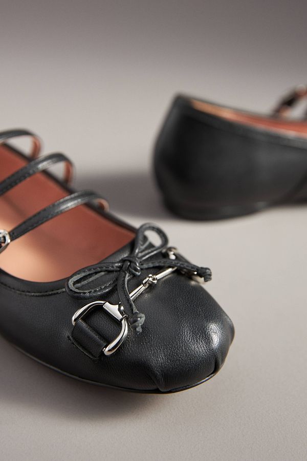 Slide View: 3: Bibi Lou Horsebit Moto Ballet Flats