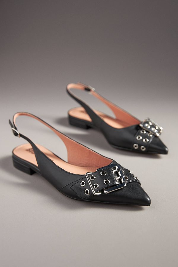 Slide View: 6: Bibi Lou Moto Slingback Flats