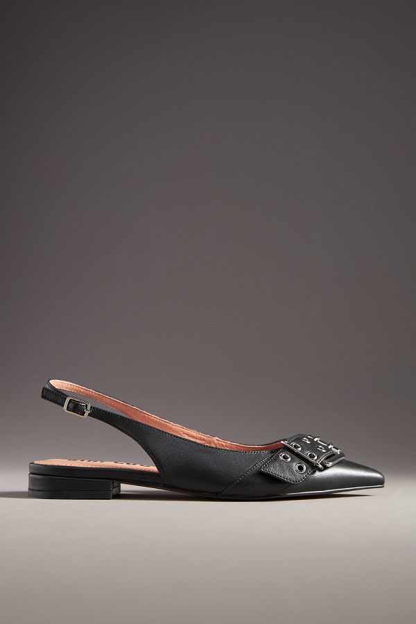 Slide View: 5: Bibi Lou Moto Slingback Flats