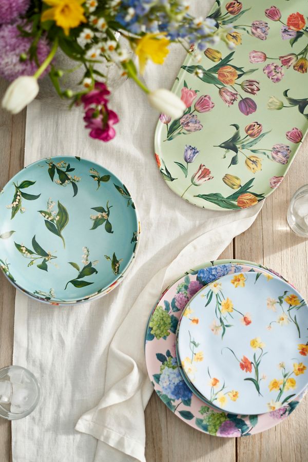 Slide View: 3: By Hope Floral Melamine Serving Platter