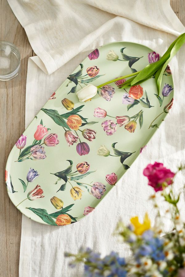 Slide View: 1: By Hope Floral Melamine Serving Platter