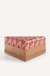 Slide View: 1: LALA Reimagined Velvet Ottoman