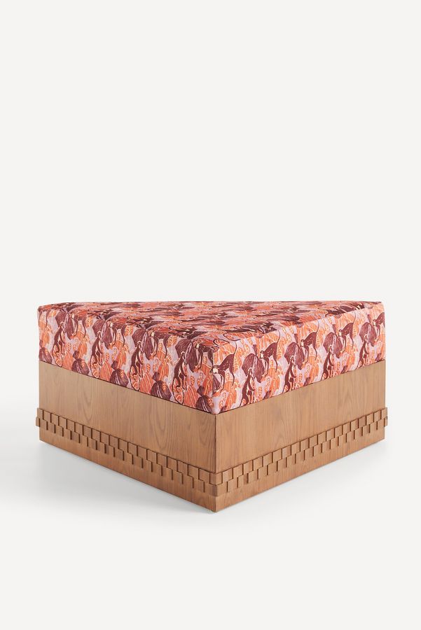 Slide View: 7: LALA Reimagined Velvet Ottoman