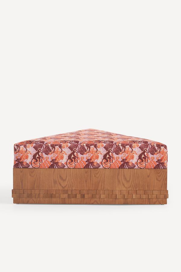 Slide View: 8: LALA Reimagined Velvet Ottoman