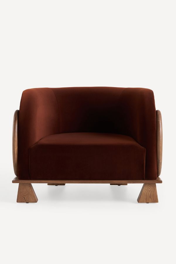 Slide View: 2: LALA Reimagined Velvet Accent Chair