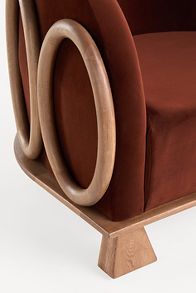 Slide View: 6: LALA Reimagined Velvet Accent Chair