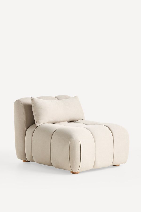 Slide View: 3: Kora Tufted Performance Woven Modular Armless Chair