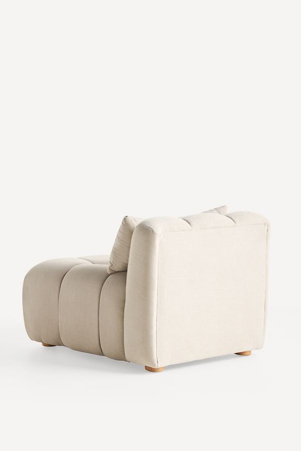 Slide View: 5: Kora Tufted Performance Woven Modular Armless Chair