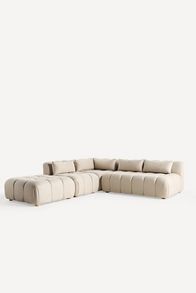 Slide View: 1: Kora Tufted Performance Woven Modular Armless Sofa