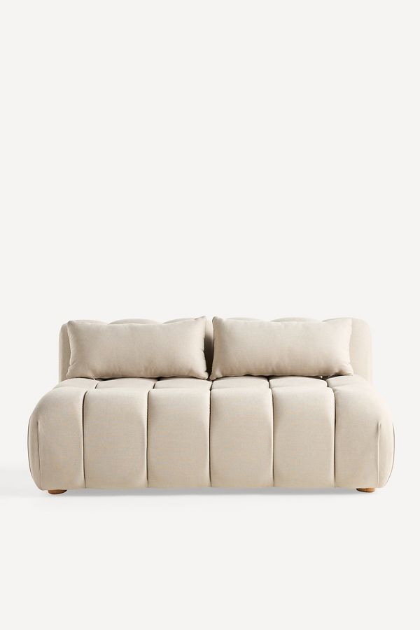 Slide View: 2: Kora Tufted Performance Woven Modular Armless Sofa