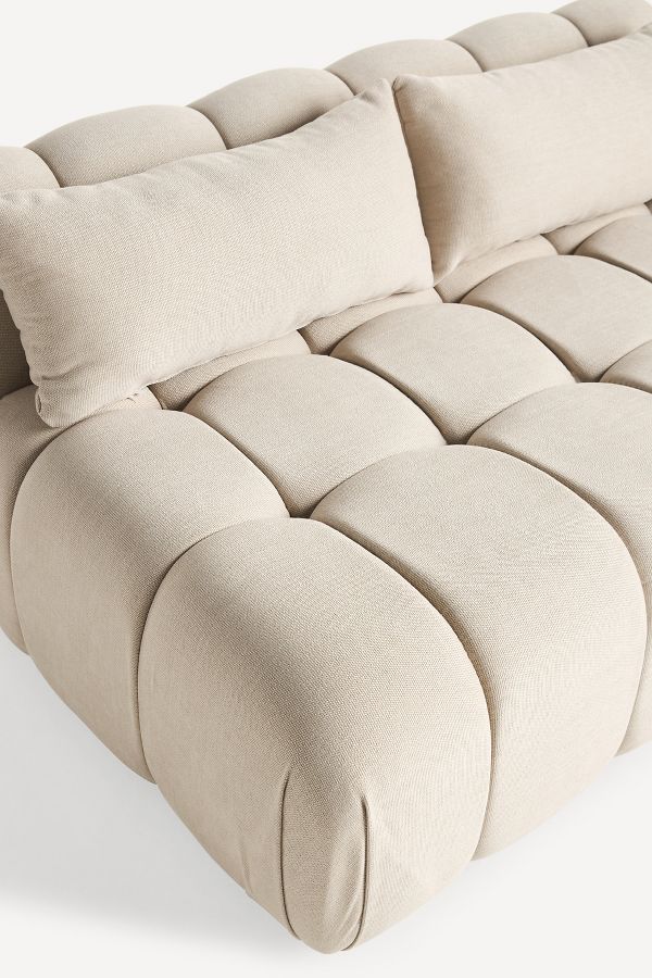 Slide View: 7: Kora Tufted Performance Woven Modular Armless Sofa