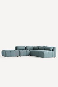 Slide View: 1: Kora Tufted Performance Woven Modular Armless Sofa