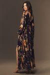 Thumbnail View 2: BHLDN Mae Long-Sleeve V-Neck Chiffon Maxi Dress