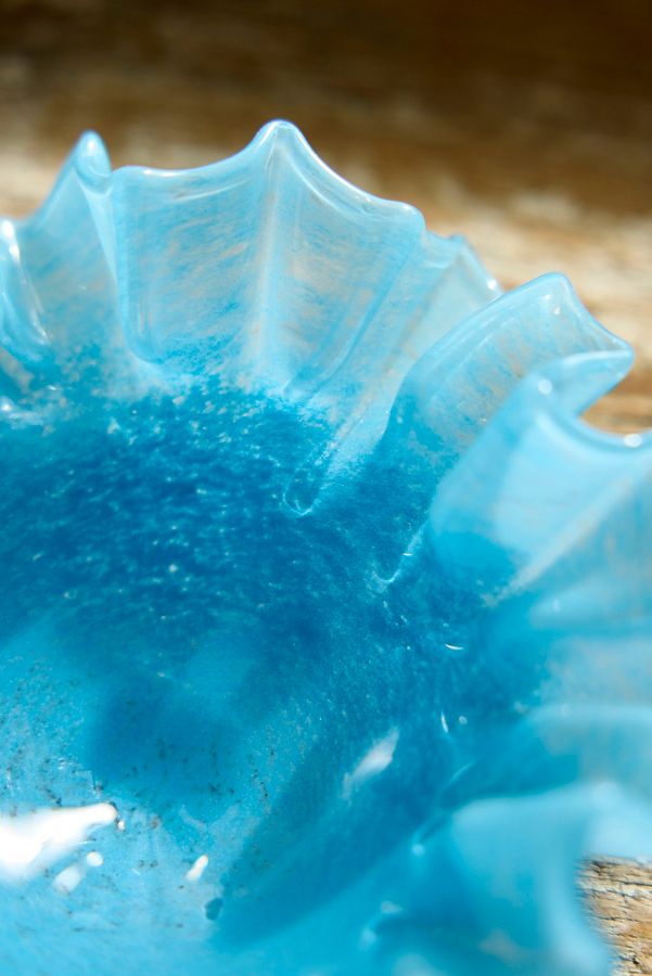 Slide View: 2: Ruffled Glass Votive Holder