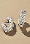 Thumbnail View 2: Oblong Pavé Hoop Earrings