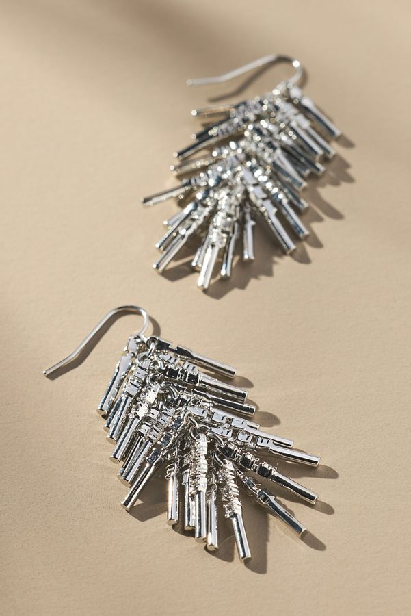 Slide View: 1: Tassel Drop Earrings