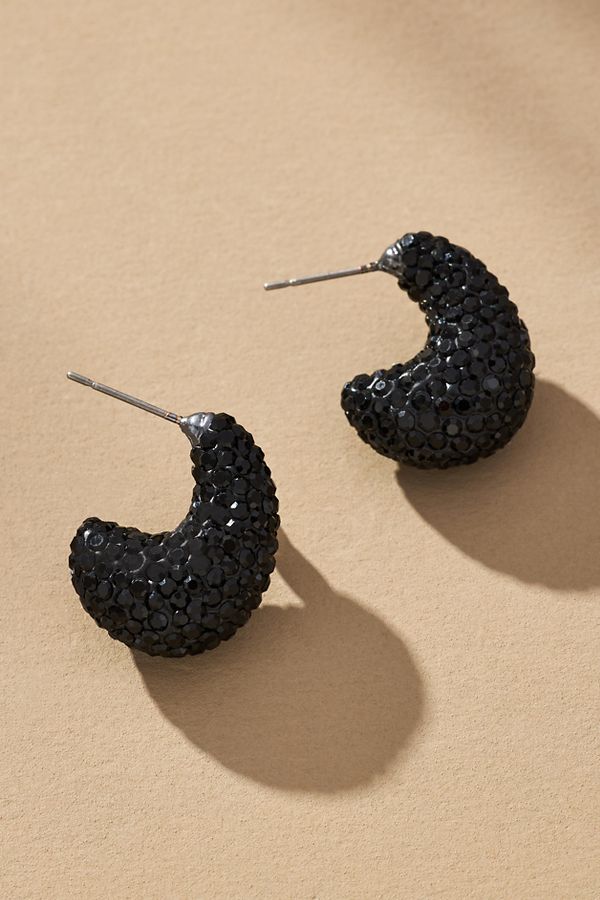 Slide View: 3: Pavé Teardrop Earrings