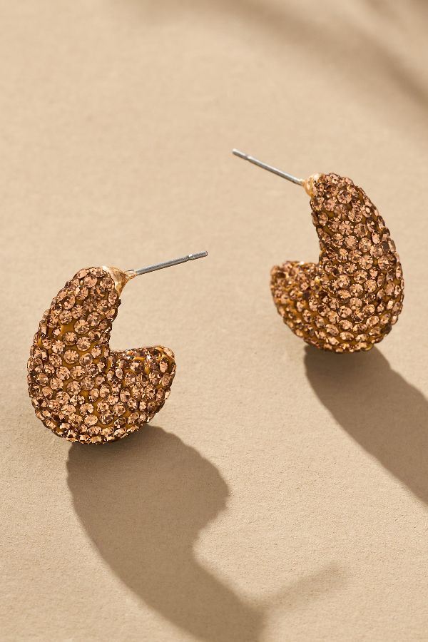 Slide View: 3: Pavé Teardrop Earrings