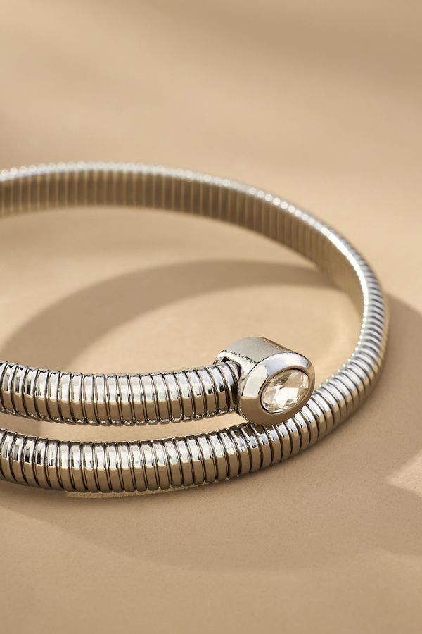 Slide View: 2: Crystal Coil Wrap Bracelet